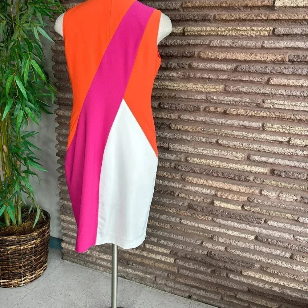 Anne Klein Colorblock Sleeve Sheath Dress Size 10 - Picture 5 of 7